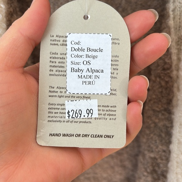 NWT. Multi style cardigan, alpaca wool - Picture 8 of 8